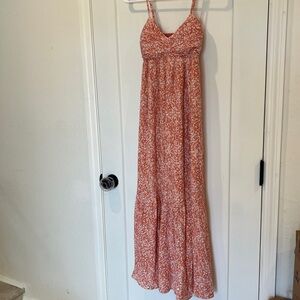 NWT Abercrombie & Fitch Ruched Crinkle Maxi Dress